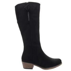 Propet suede tall Black Heeled Boots